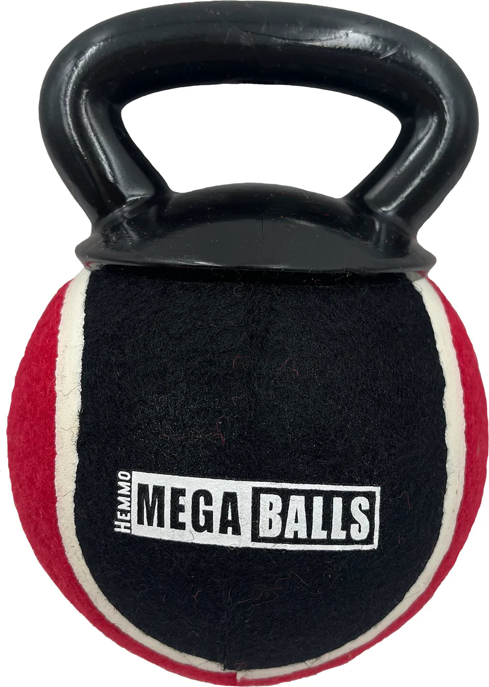 4" Mega Ball with Rubber Handle Dog Toy