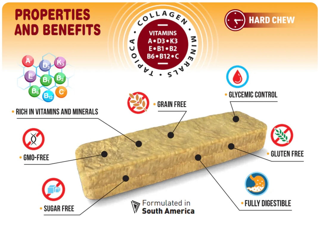 Black Friday Deal 2x Chewllagen BAR 5" Peanut Butter Medium Long Lasting Treat Chew Grain Free