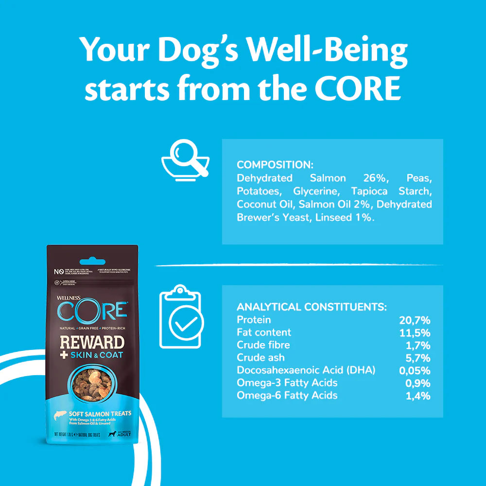 Wellness CORE Reward+ Skin & Coat Treats Dog