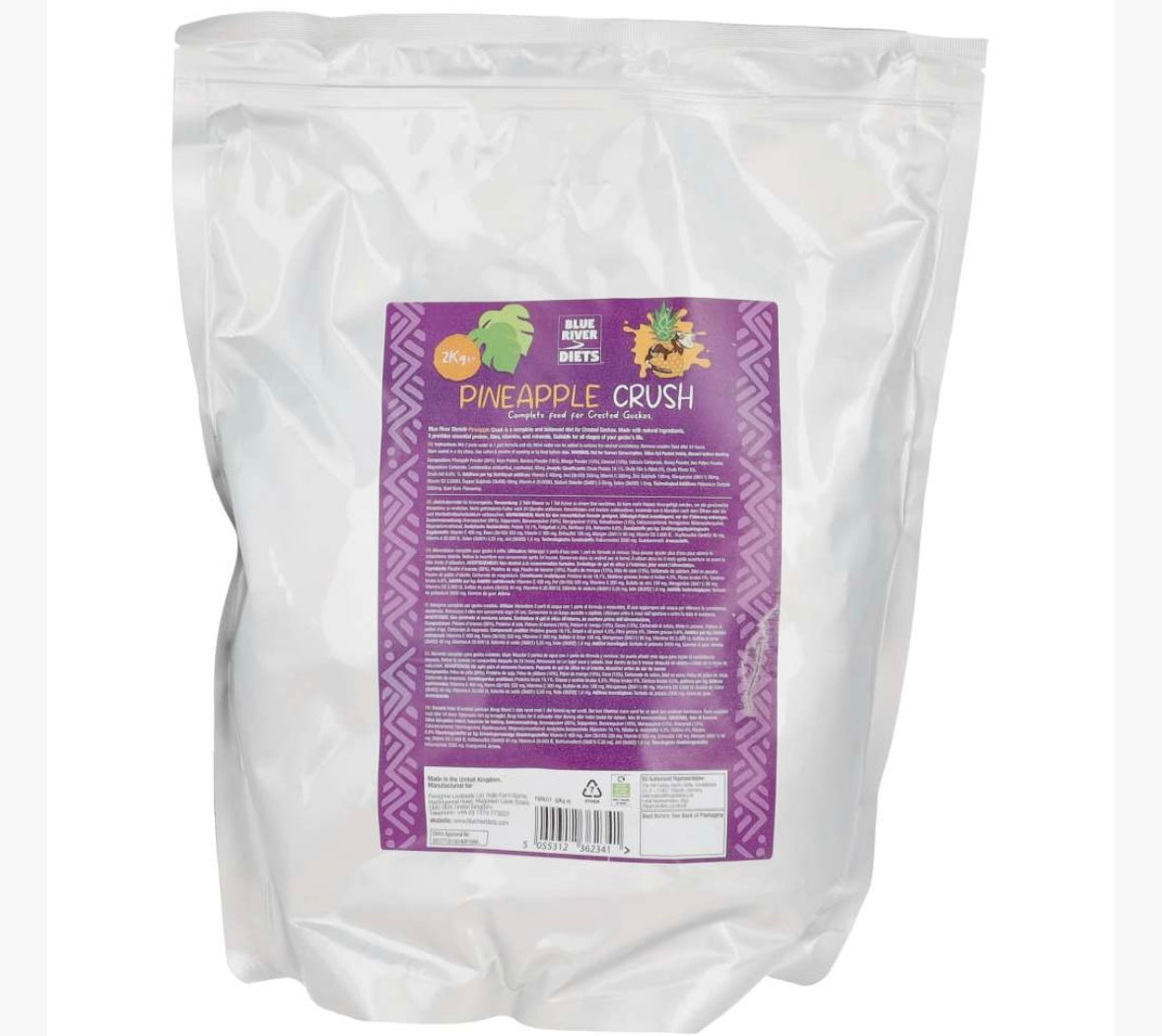 Blue River Gecko Food Bulk Bag 2kg Pineapple Crush