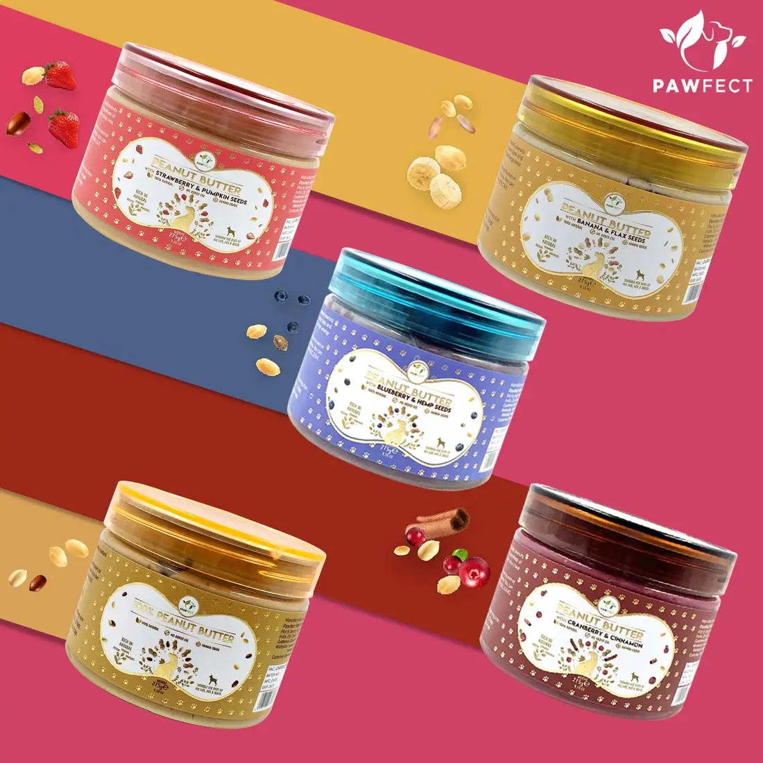 Dog Peanut Butter: Strawberry & Pumpkin Seeds 275g