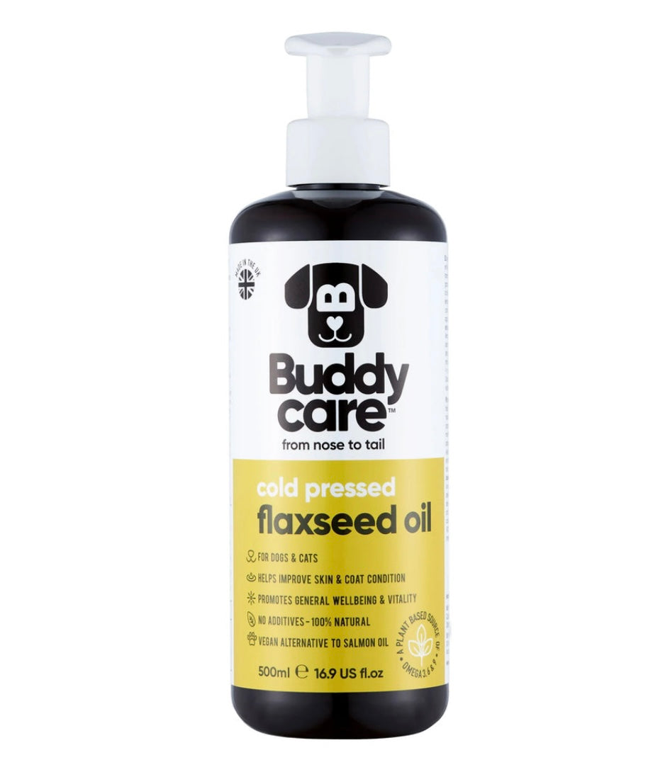Buddy Care Flaxseed Oil - 500ml Dog and Cat Supplement