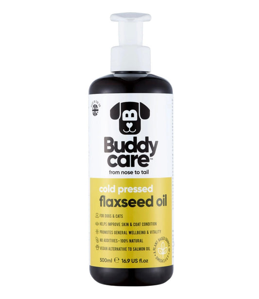 Buddy Care Flaxseed Oil - 500ml Dog and Cat Supplement