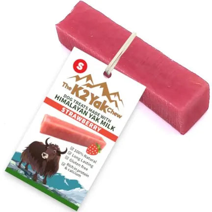 Strawberry Yak Chew Dog Treat
