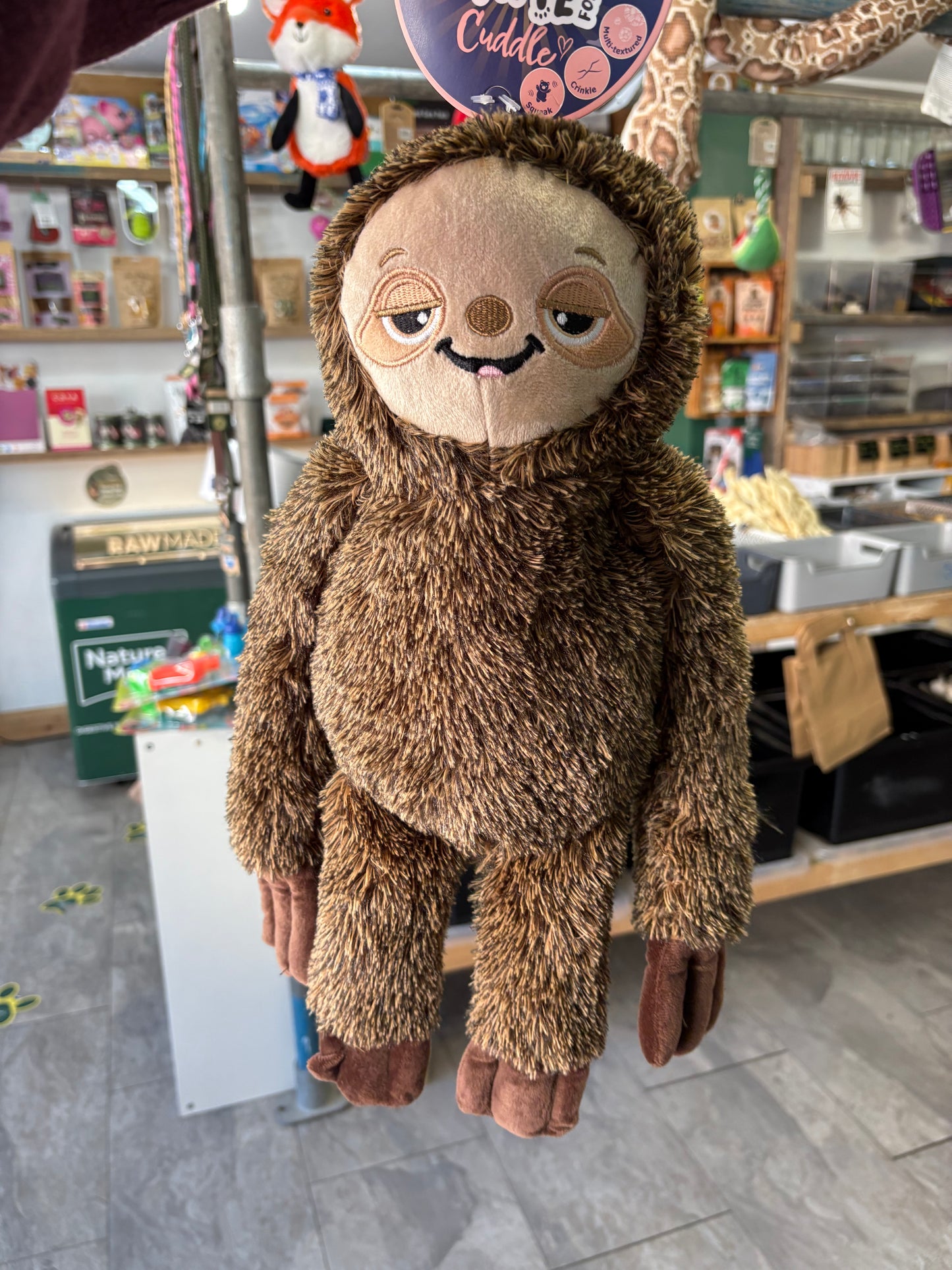 Sleepy Sloth Plush Dog Toy Long