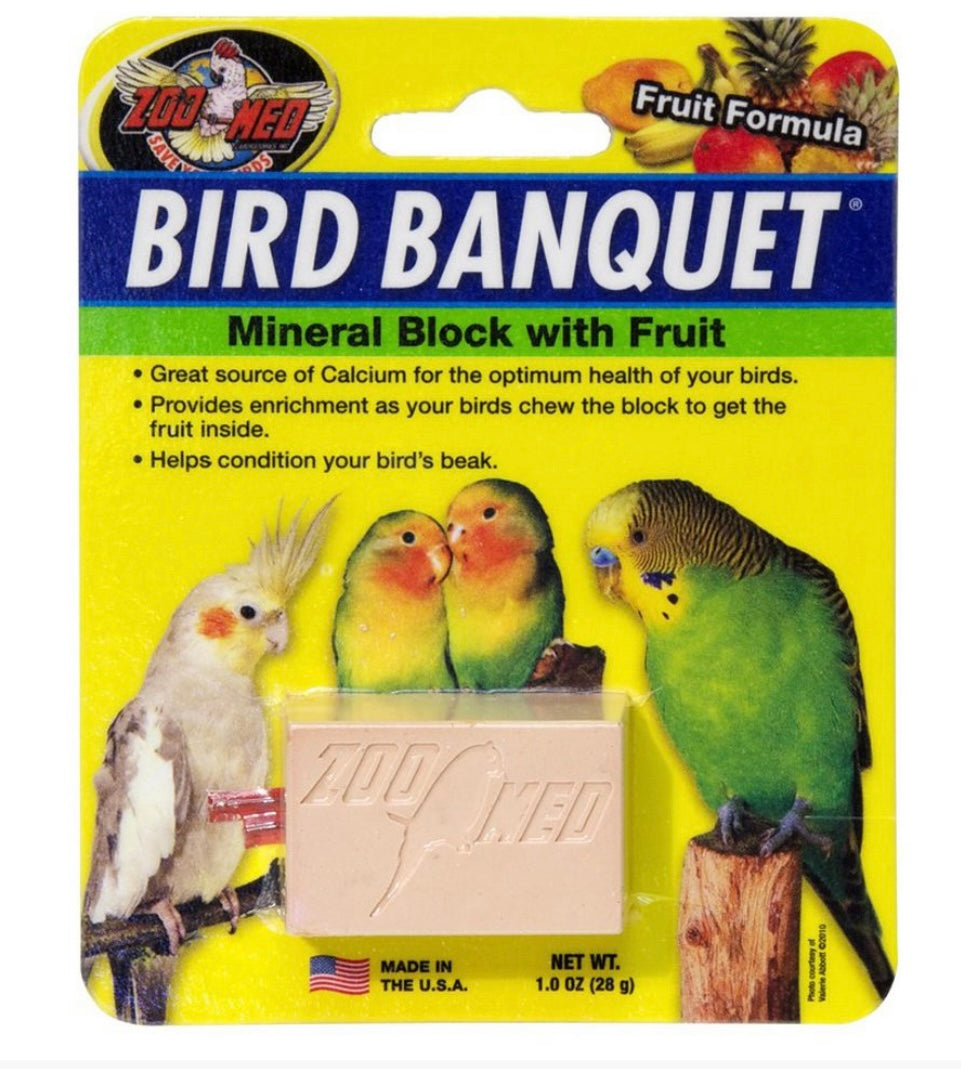Zoo Med Bird Banquet Fruit Mineral Block SMALL