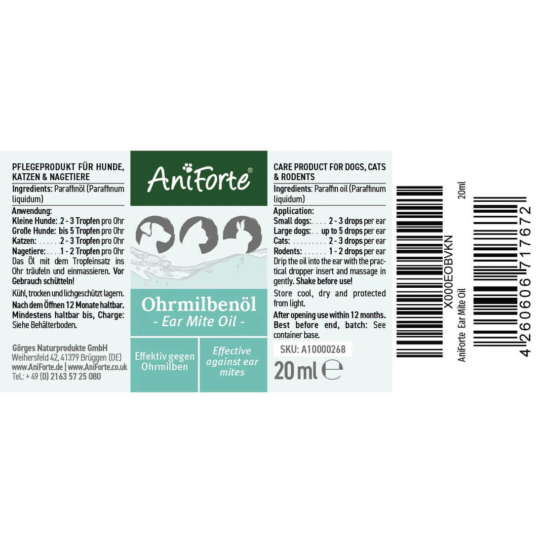Ear Mite Treatment Dog Cat Small Animal