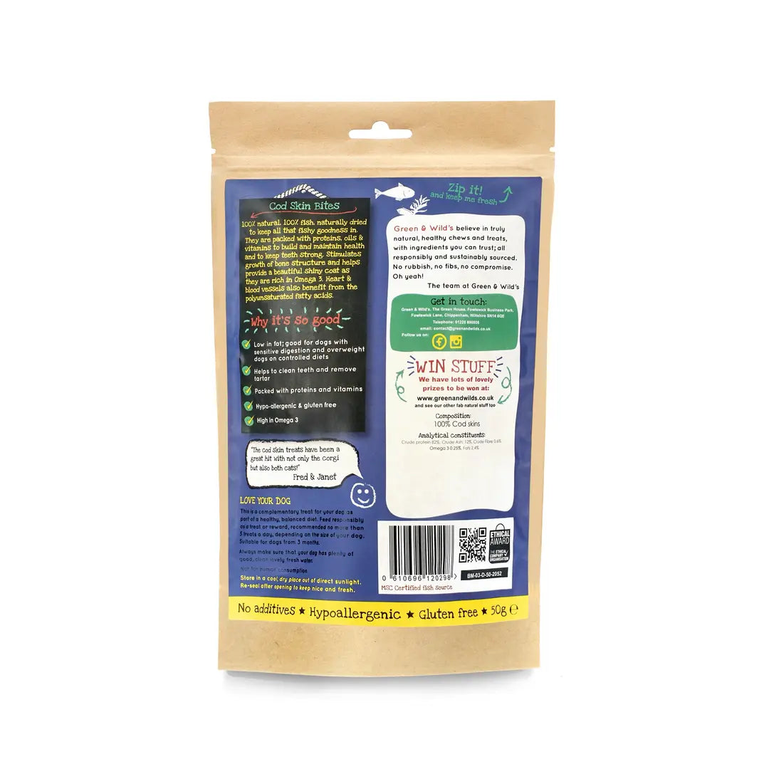 Green and Wilds Cod Skin Dog Treats