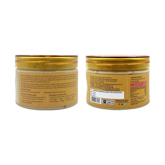 Dog Peanut Butter: Banana & Flaxseeds 275g