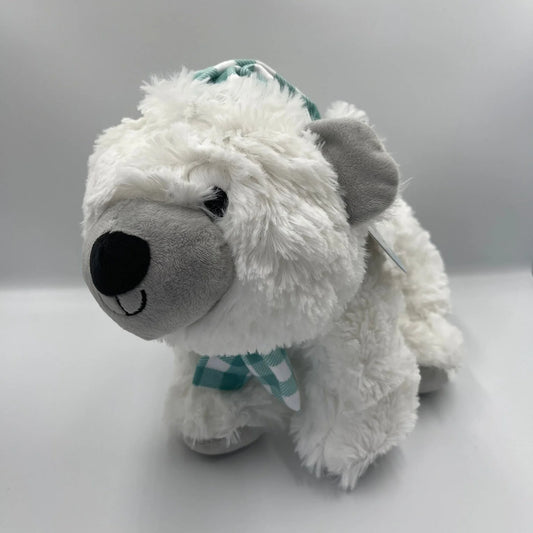 Parker Polar Bear Christmas Dog Toy Plush Squeak