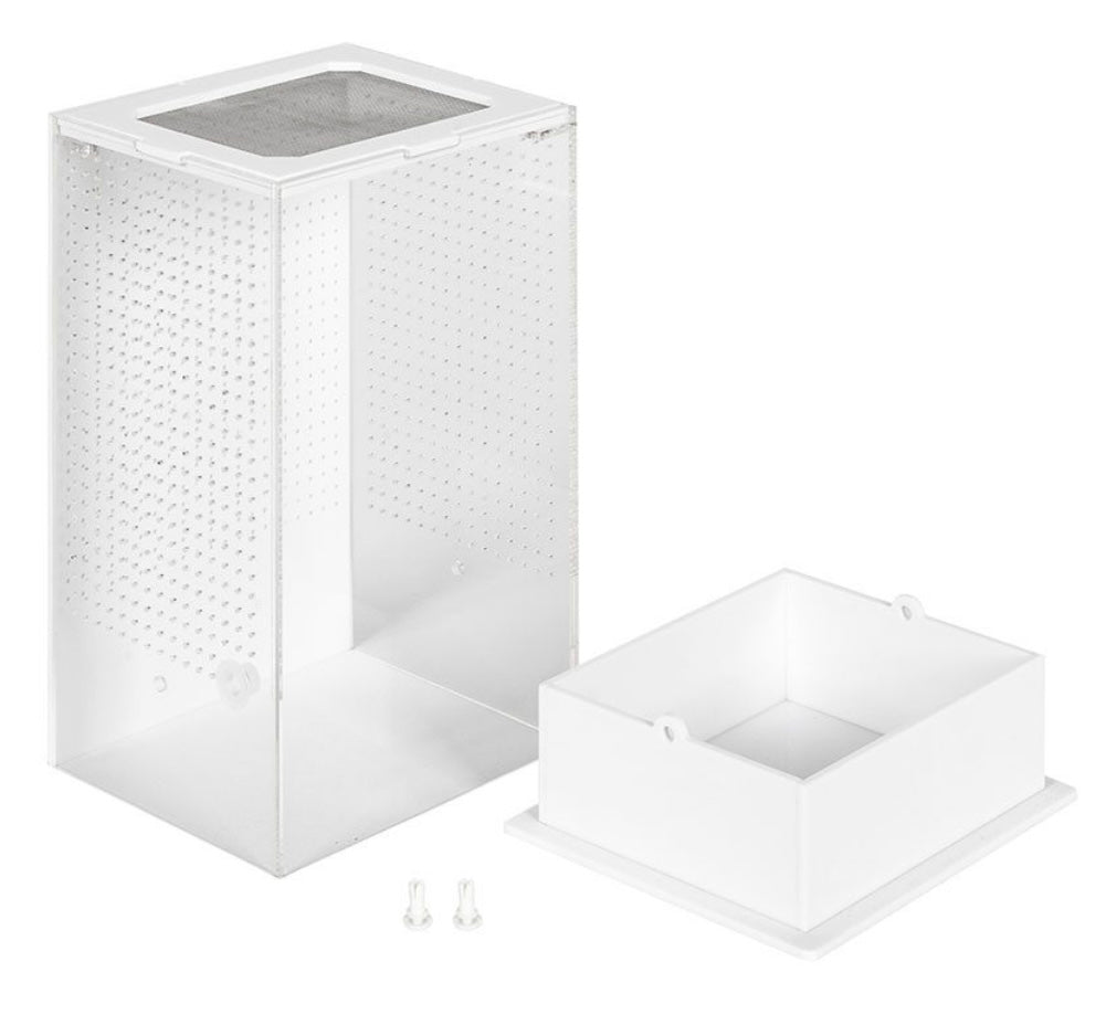 RZ ReptiZoo White Base Insect Acrylic Box, 12x10x20cm