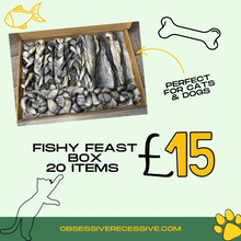 Load image into Gallery viewer, 20 Piece Fishy Feast Dog and Cat Natural Treat Box
