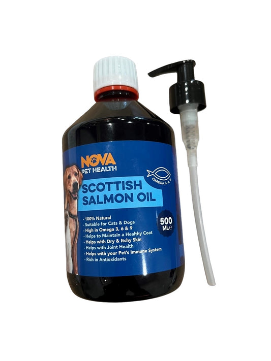 Salmon Oil for Cats & Dogs with Pump