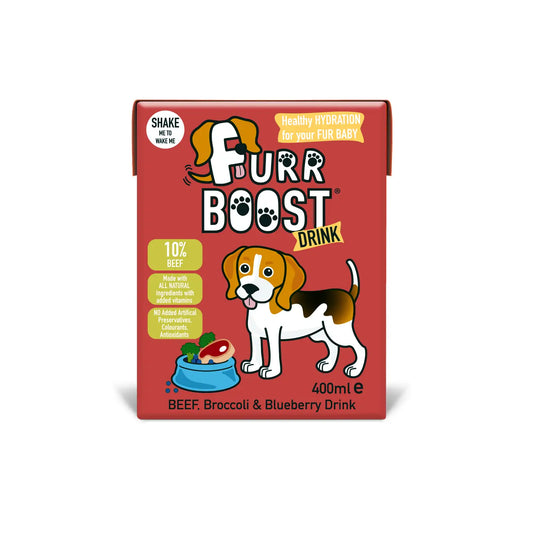 Furr Boost Beef, Broccoli and Blueberry Dog Food Recovery Drink Enrichment 400ml