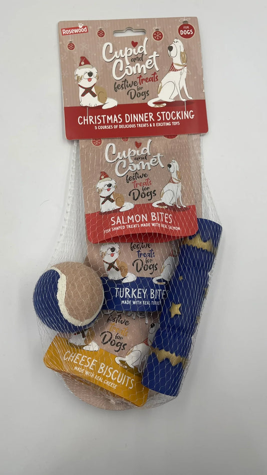 Rosewood Dog Christmas Stocking Treats and Toys