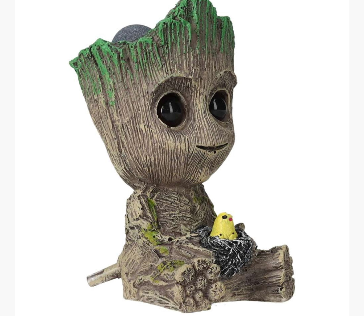 Groot With Duck Ornament Enclsoure Airstone Fish Tank
