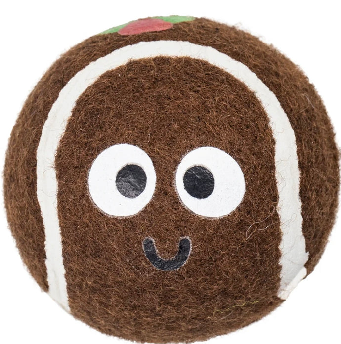 Christmas Pudding Tennis Ball 3 Pack Dog Toy