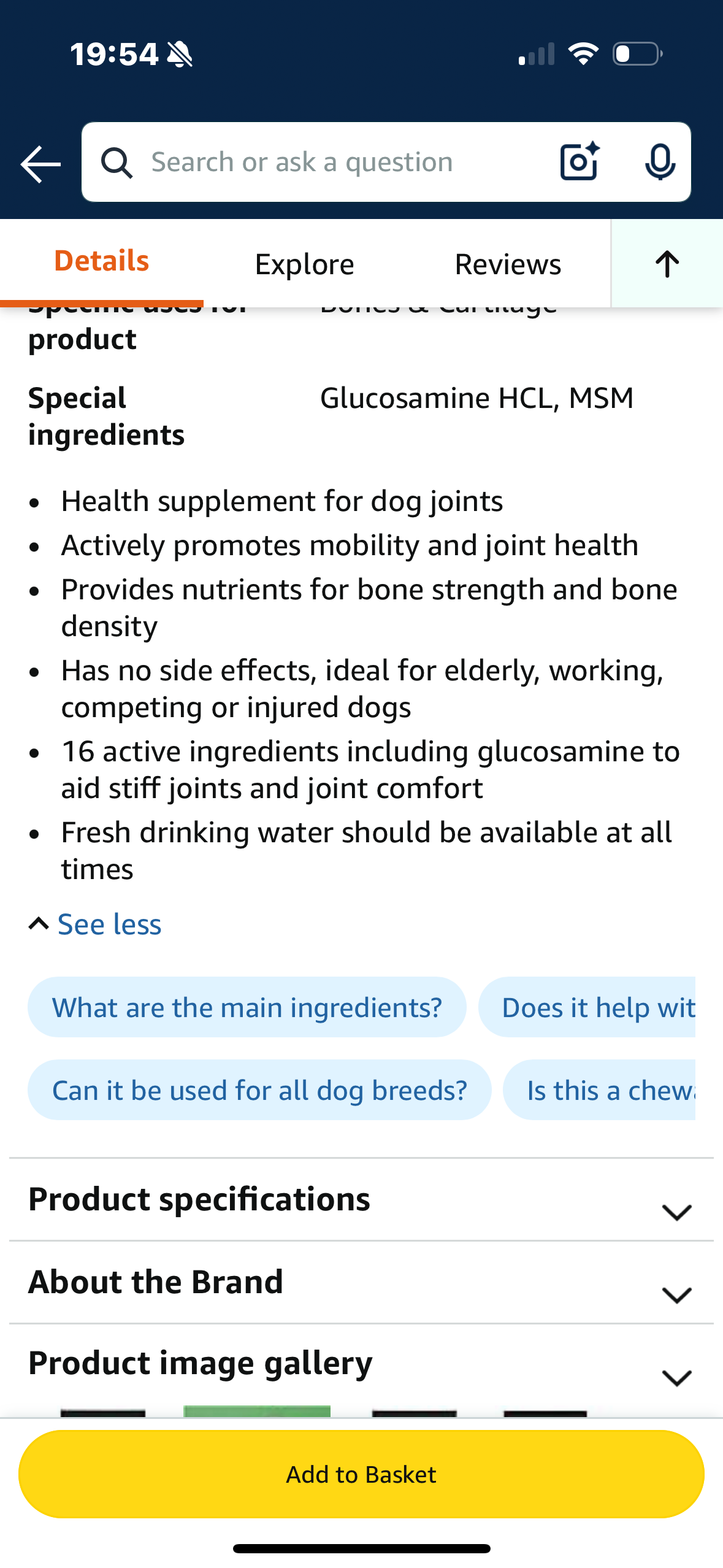 Pooch & Mutt - Mobile Bones, Supplement for Dog Joints (Comfort, Mobility and Strength), 200g