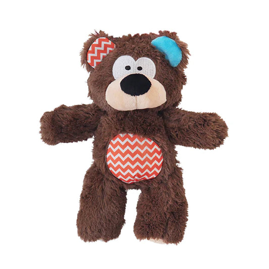 Super Tough Rope Core Bear Dog Toy Plush Teddy