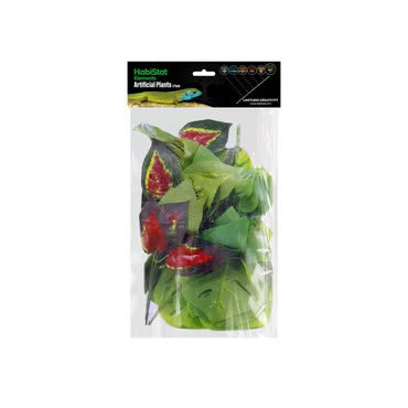 Habistat Green Mix Decor Foliage Artificial Plastic Plant 3 Pack