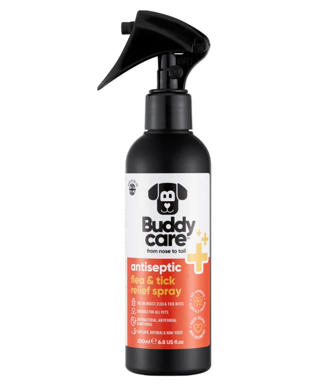 Buddy Care Pet Antiseptic Flea & Tick Relief Spray - 200ml