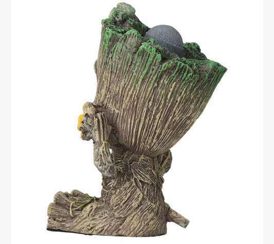 Groot With Flower Ornament Enclosure Fish Tank Airstone Sitting 70x65x120mm