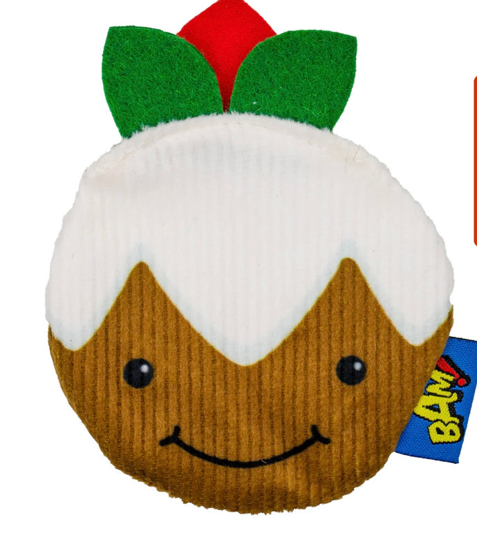 Bam! Cat Catnip Christmas Pudding Design Toy