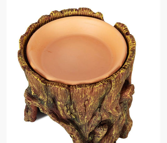 Reptizoo Resin Hide and Bowl Decor Gecko