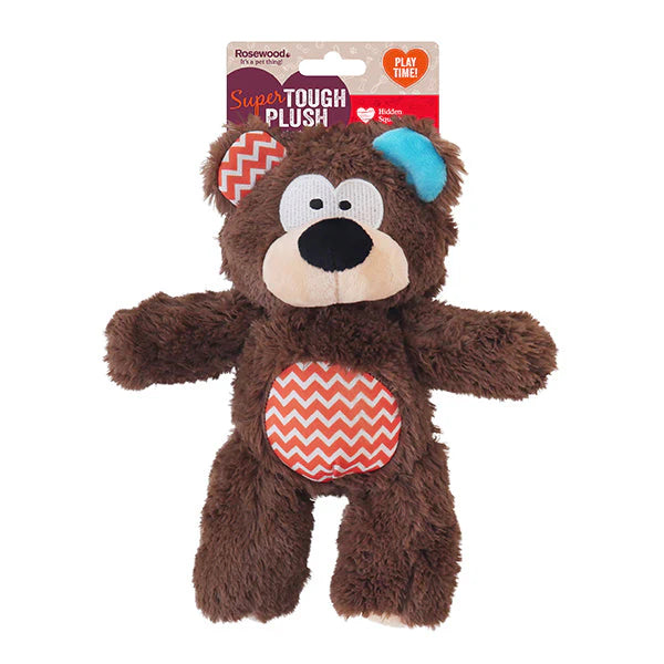 Super Tough Rope Core Bear Dog Toy Plush Teddy