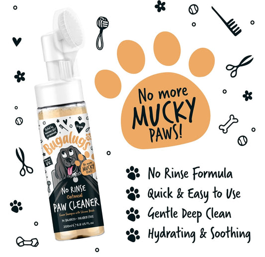 Bugalugs No Rinse Paw Cleaner Oatmeal Sensitive