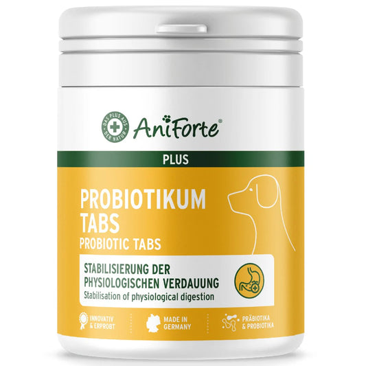 Aniforte® plus Probiotic Tabs
Dietary feed to stabilise the natural intestinal flora Dog 90 Capsules