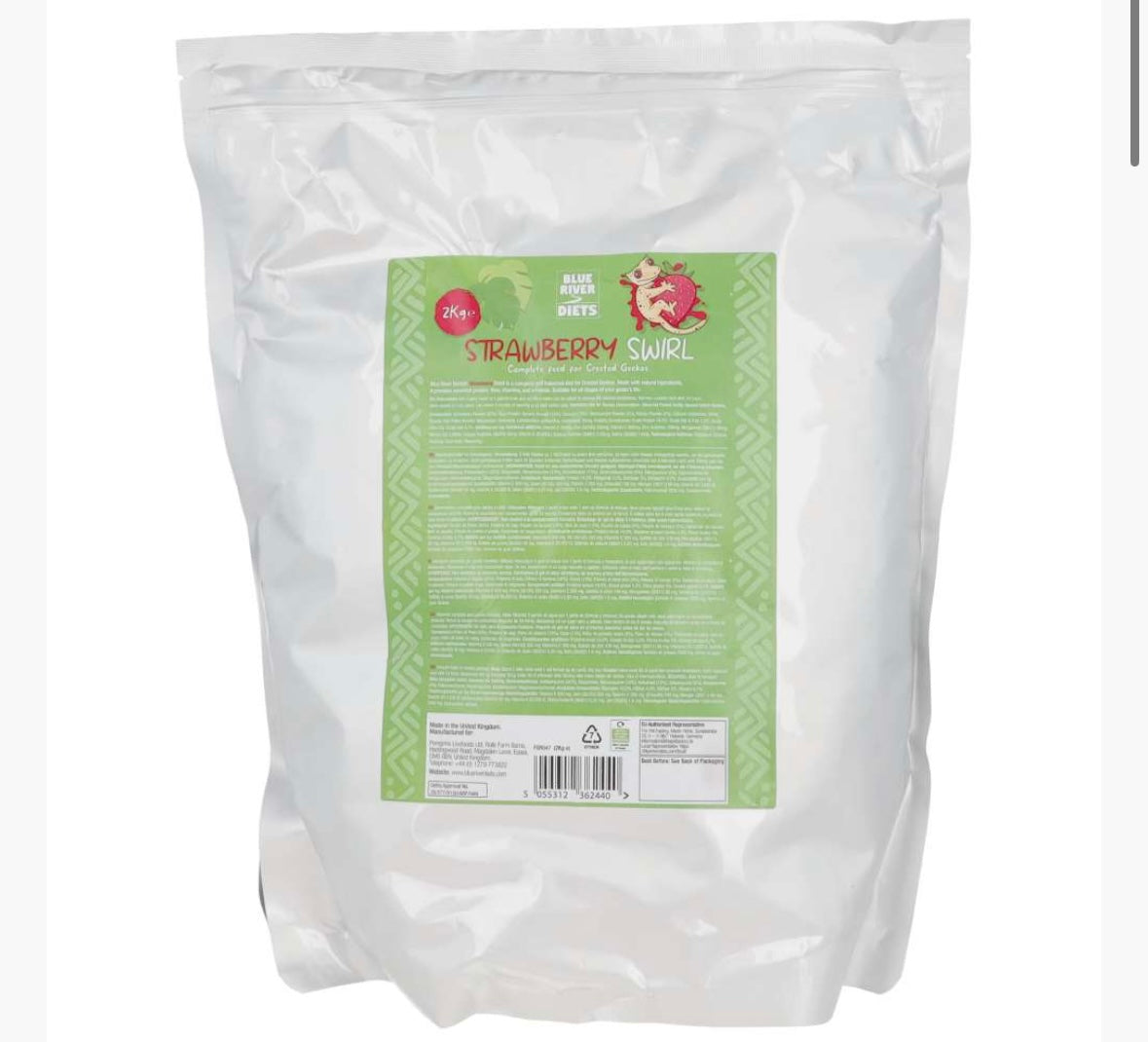 Blue River Strawberry Swirl Gecko Food Bulk Bag 2kg