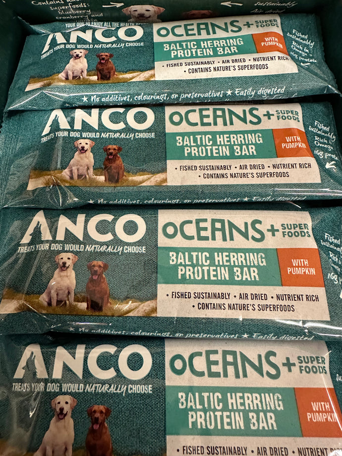 Anco Oceans Protein Bar for Dogs Herring and Pumpkin