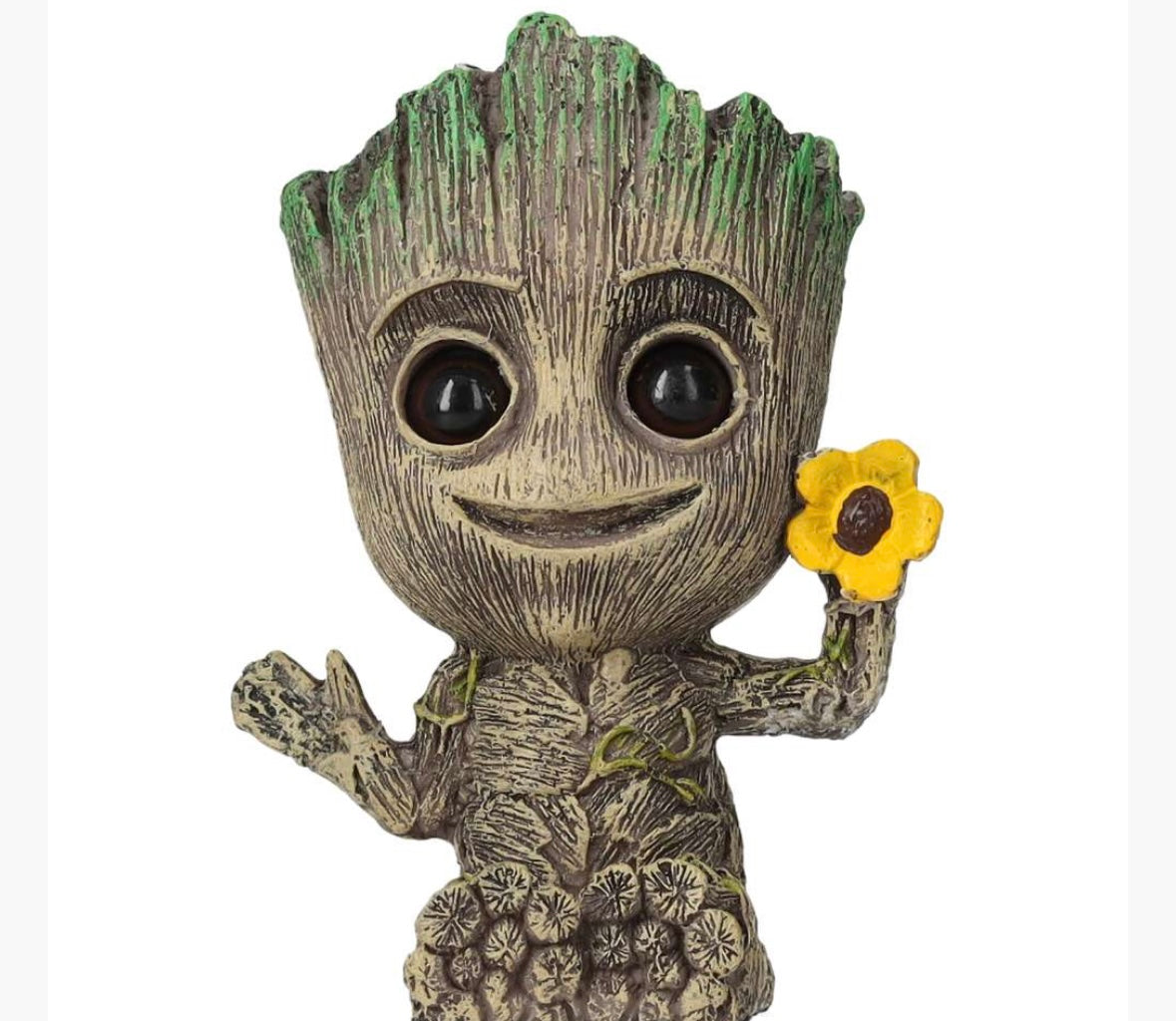 Groot With Flower Ornament Enclosure Fish Tank Airstone Sitting 70x65x120mm