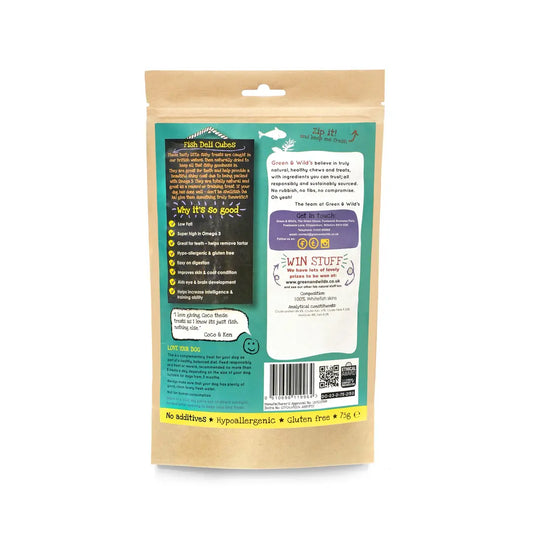Green and Wilds Fish Deli Cube Treat Bag