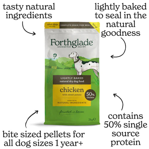 Forthglade Chicken Lightly Baked Natural Dry Dog Food 2kg