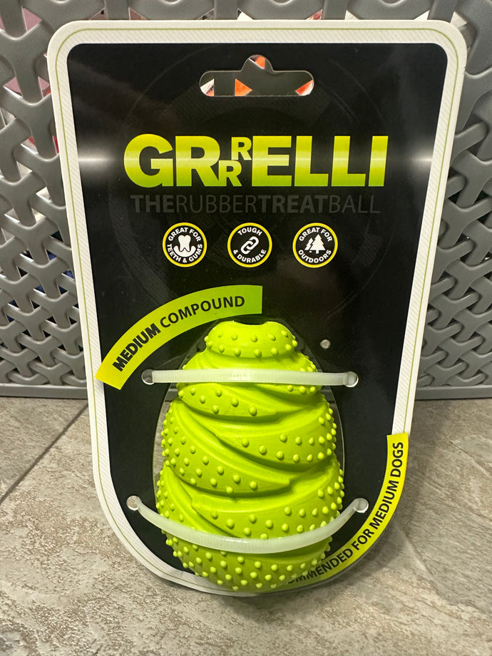 Grrrelli Treat Dispenser Dog Toy Enrichment Textured