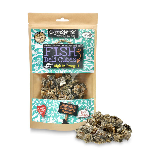 Green and Wilds Fish Deli Cube Treat Bag