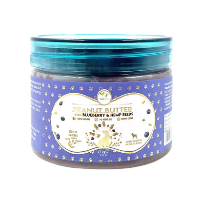 Dog Peanut Butter: Blueberry & Hempseeds 275g