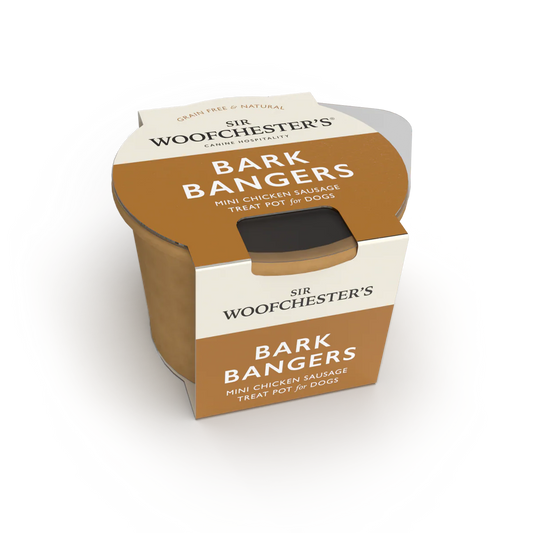 Sir Woofchester Bark Bangers Treat Pot Mini Chicken Sausage Dog