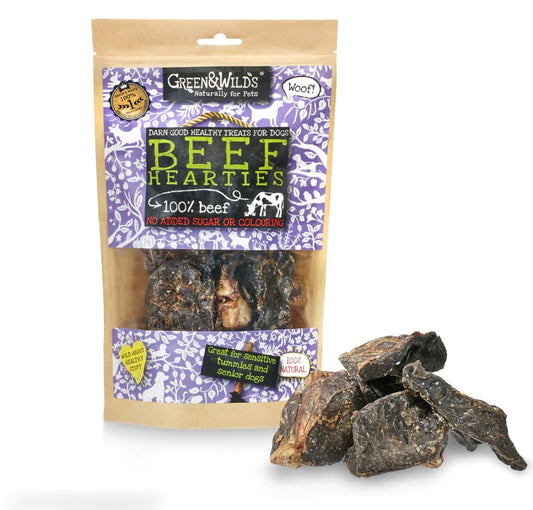 Beef Hearties Natural Dog Treat 140g Bag