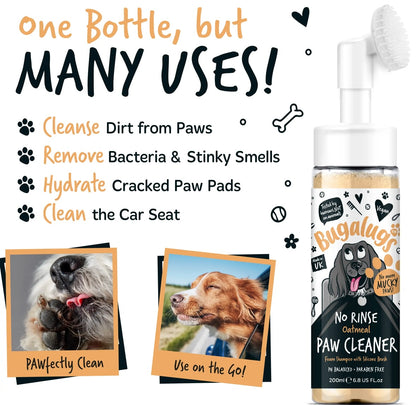 Bugalugs No Rinse Paw Cleaner Oatmeal Sensitive