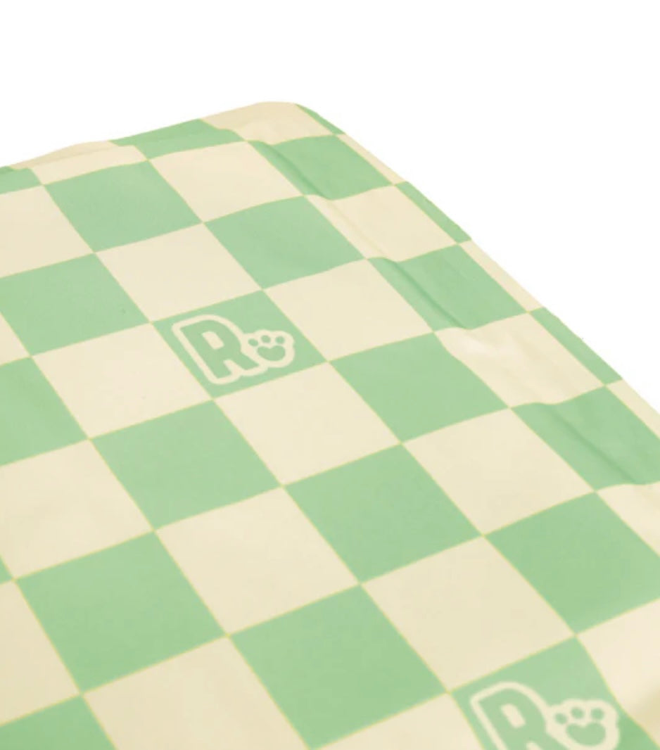 Rosewood Medium Check Checkered Cool Cooling Mat Dog Summer Green 65x50cm