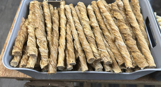 Beef Bladder Sticks Twist Natural Dog Treat
