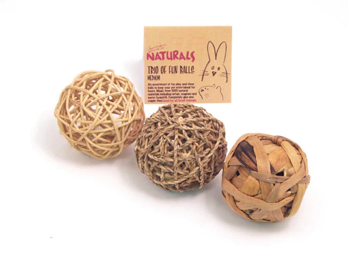 Naturals Trio Of Balls Small Animal Tpy