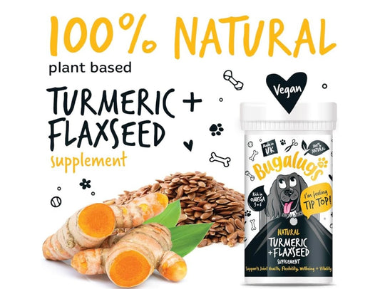 Bugalugs Natural Turmeric & Flaxseed 70g Powder