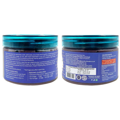 Dog Peanut Butter: Blueberry & Hempseeds 275g