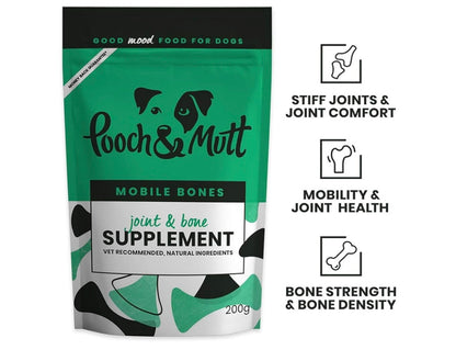 Pooch & Mutt - Mobile Bones, Supplement for Dog Joints (Comfort, Mobility and Strength), 200g