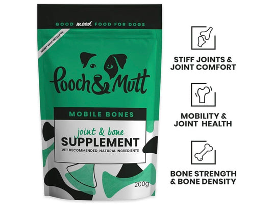 Pooch & Mutt - Mobile Bones, Supplement for Dog Joints (Comfort, Mobility and Strength), 200g