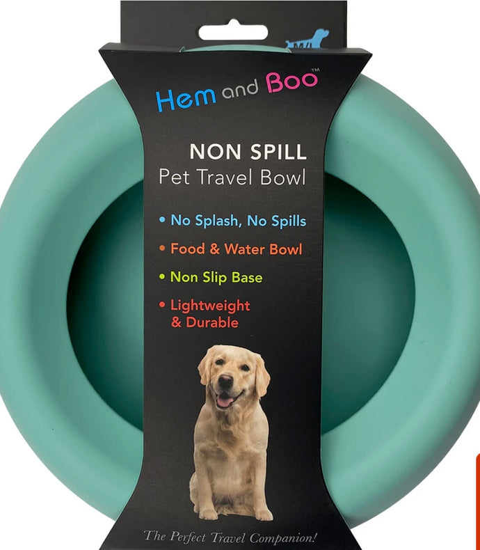 Silicon Non Spill Travel Bowl Teal